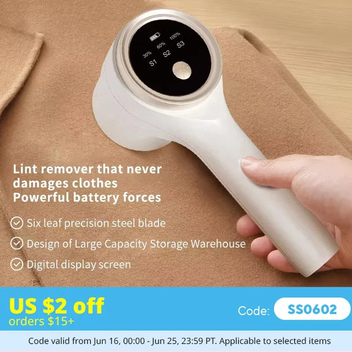 ✨ Rechargeable Electric Lint Remover | Portable Fabric Shaver for Clothes, Sweaters & Upholstery