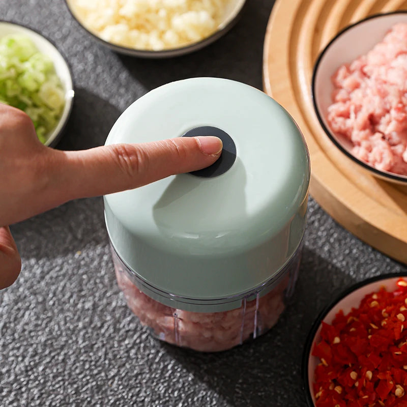 🔪 USB Rechargeable Mini Electric Food Chopper | Garlic, Meat & Vegetable Processor