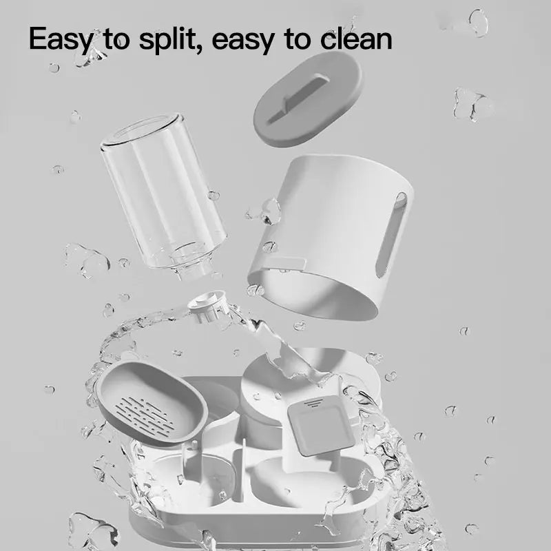 🐾 Automatic Gravity Pet Feeder & Water Dispenser Set | Large Capacity Food & Water Station for Cats & Small Dogs