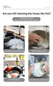 ✨ Cordless Electric Spin Scrubber | Rechargeable 5-in-1 Cleaning Brush for Bathroom, Kitchen & Car