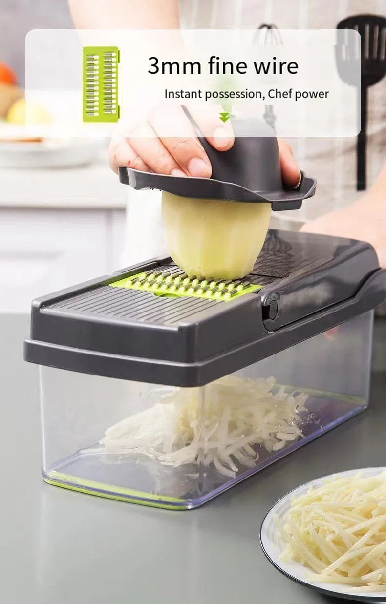 16-in-1 Multifunction Vegetable Chopper & Slicer Set