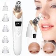 3 Suction Mode Electric Blackhead Remover Deep Cleansing Acne Removal Vacuum Pore Cleaner Comfortable Grip 5 Suction Heads