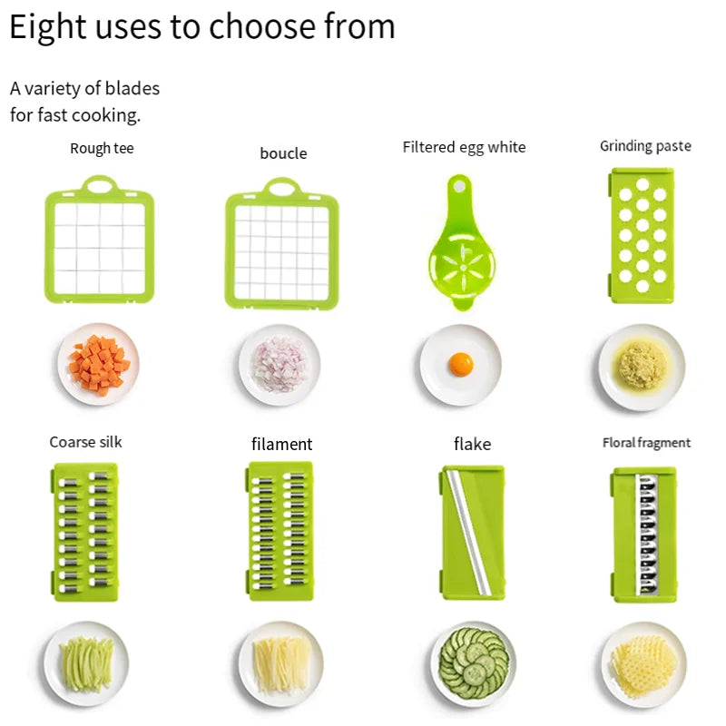 16-in-1 Multifunction Vegetable Chopper & Slicer Set