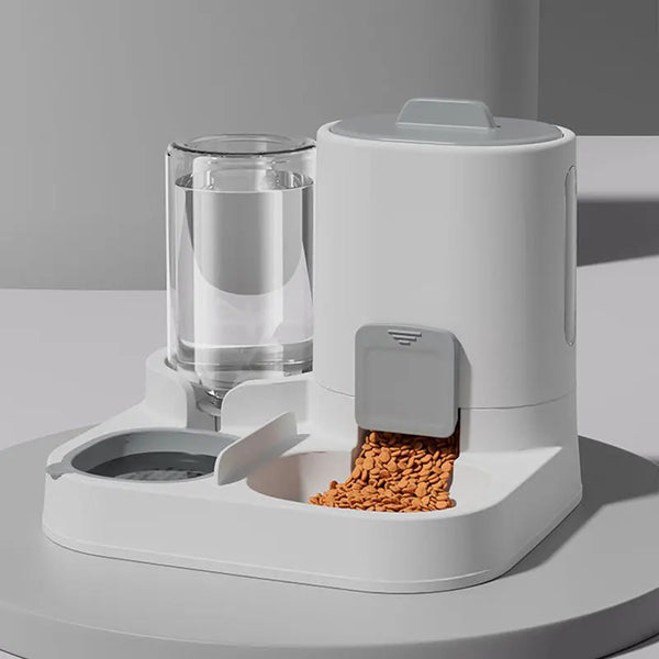 🐾 Automatic Gravity Pet Feeder & Water Dispenser Set | Large Capacity Food & Water Station for Cats & Small Dogs