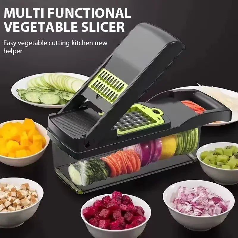 16-in-1 Multifunction Vegetable Chopper & Slicer Set