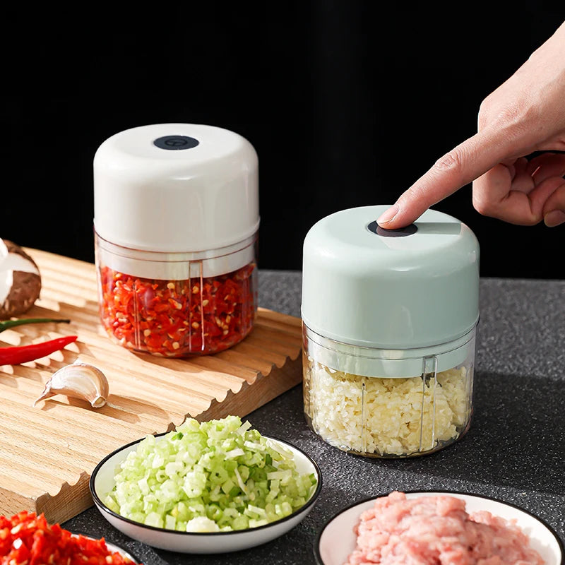 🔪 USB Rechargeable Mini Electric Food Chopper | Garlic, Meat & Vegetable Processor