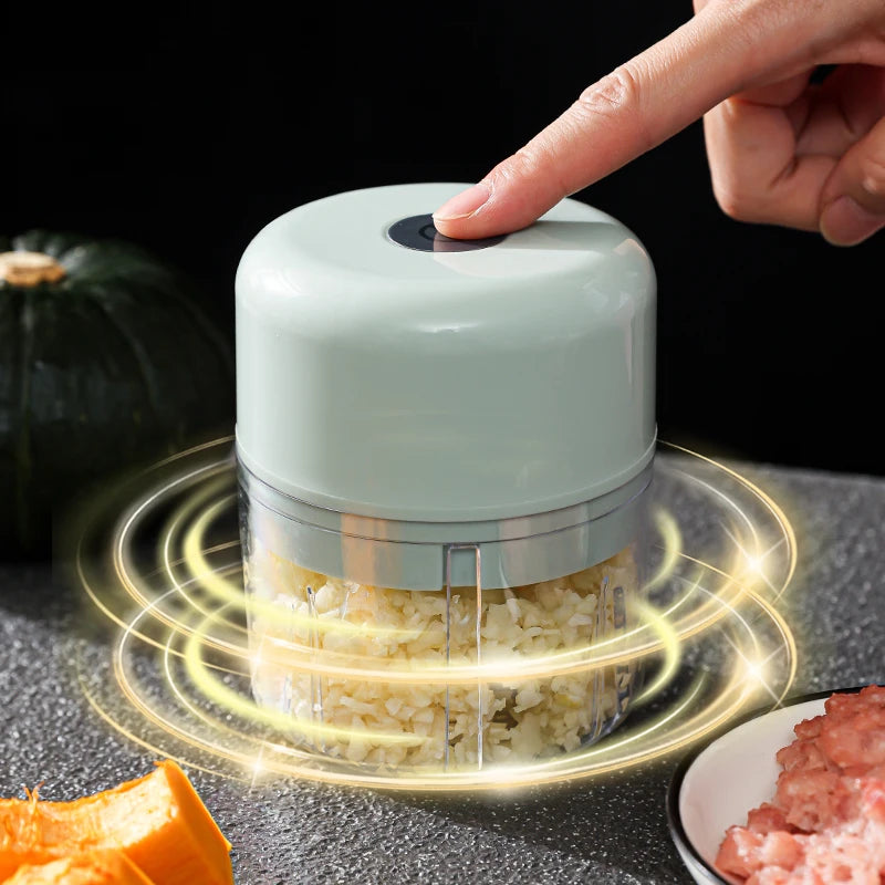 🔪 USB Rechargeable Mini Electric Food Chopper | Garlic, Meat & Vegetable Processor