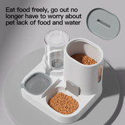 🐾 Automatic Gravity Pet Feeder & Water Dispenser Set | Large Capacity Food & Water Station for Cats & Small Dogs