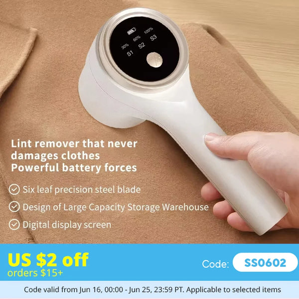 ✨ Rechargeable Electric Lint Remover | Portable Fabric Shaver for Clothes, Sweaters & Upholstery