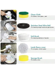 ✨ Cordless Electric Spin Scrubber | Rechargeable 5-in-1 Cleaning Brush for Bathroom, Kitchen & Car