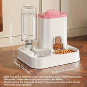 🐾 Automatic Gravity Pet Feeder & Water Dispenser Set | Large Capacity Food & Water Station for Cats & Small Dogs