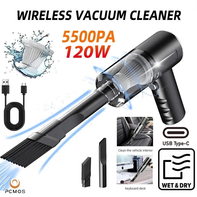 🧹 Portable Wireless Vacuum Cleaner | High-Power Handheld Vacuum for Home & Car