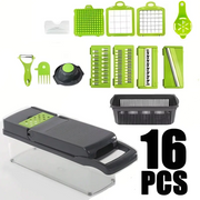 16-in-1 Multifunction Vegetable Chopper & Slicer Set