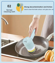 ✨ Cordless Electric Spin Scrubber | Rechargeable 5-in-1 Cleaning Brush for Bathroom, Kitchen & Car