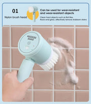 ✨ Cordless Electric Spin Scrubber | Rechargeable 5-in-1 Cleaning Brush for Bathroom, Kitchen & Car