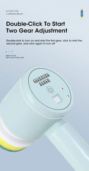 ✨ Cordless Electric Spin Scrubber | Rechargeable 5-in-1 Cleaning Brush for Bathroom, Kitchen & Car