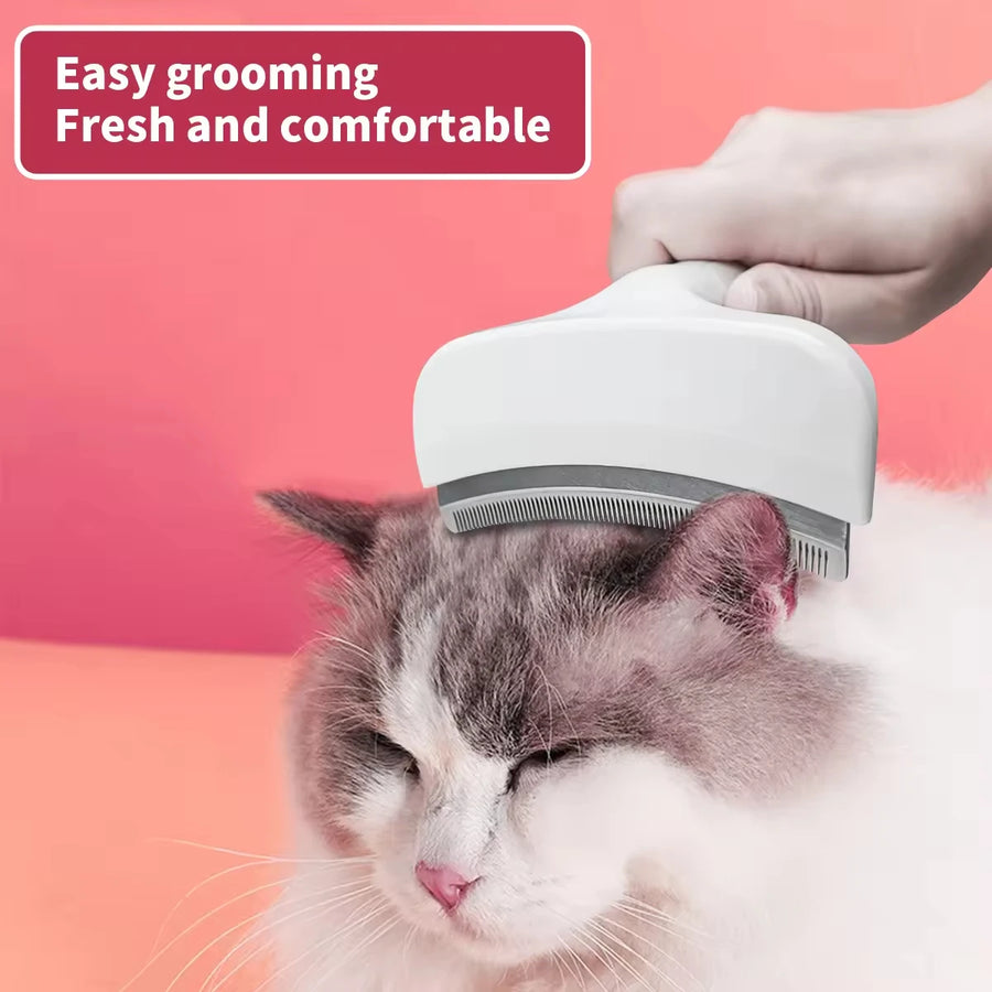 🐾 Premium Self-Cleaning Slicker Brush & Stainless Steel Pet Comb | Anti-Tangle Grooming Tool for Dogs & Cats
