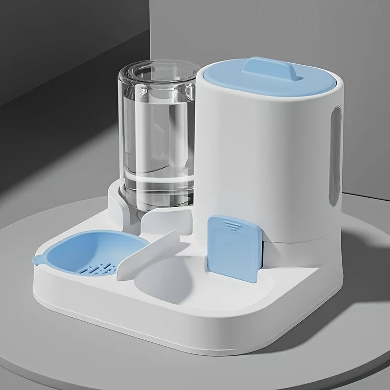 🐾 Automatic Gravity Pet Feeder & Water Dispenser Set | Large Capacity Food & Water Station for Cats & Small Dogs