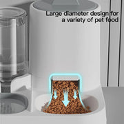 🐾 Automatic Gravity Pet Feeder & Water Dispenser Set | Large Capacity Food & Water Station for Cats & Small Dogs