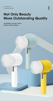 ✨ Cordless Electric Spin Scrubber | Rechargeable 5-in-1 Cleaning Brush for Bathroom, Kitchen & Car