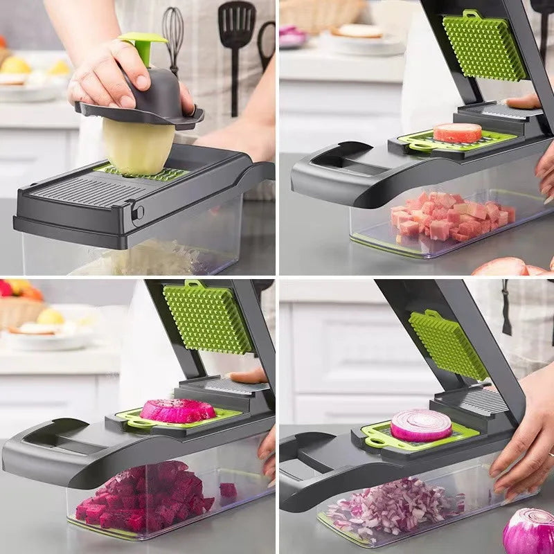 16-in-1 Multifunction Vegetable Chopper & Slicer Set