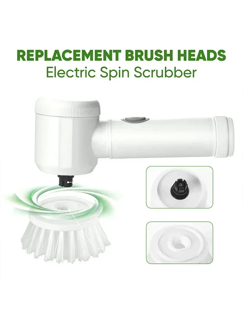 ✨ Cordless Electric Spin Scrubber | Rechargeable 5-in-1 Cleaning Brush for Bathroom, Kitchen & Car