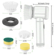Cordless Electric Spin Scrubber – 3-in-1 Cleaning Brush