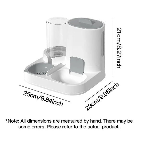 🐾 Automatic Gravity Pet Feeder & Water Dispenser Set | Large Capacity Food & Water Station for Cats & Small Dogs