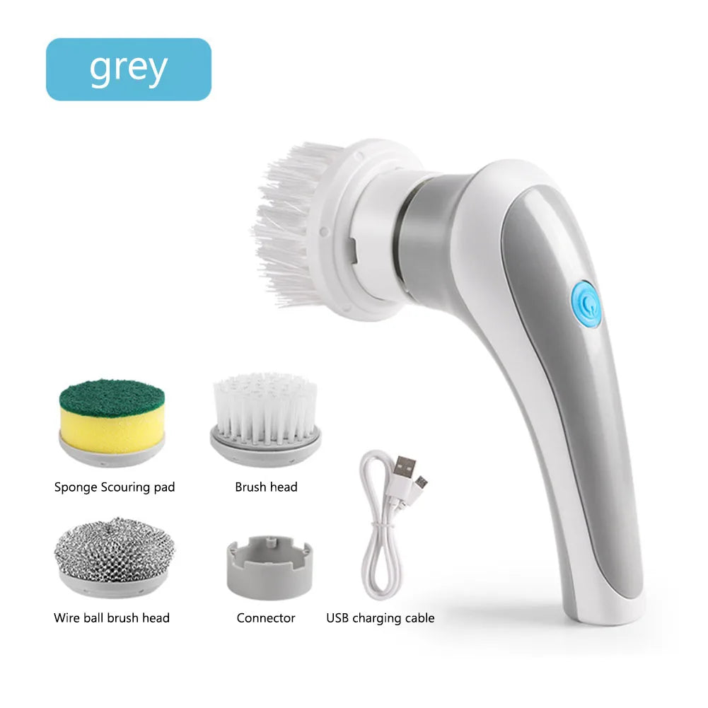 Cordless Electric Spin Scrubber – 3-in-1 Cleaning Brush