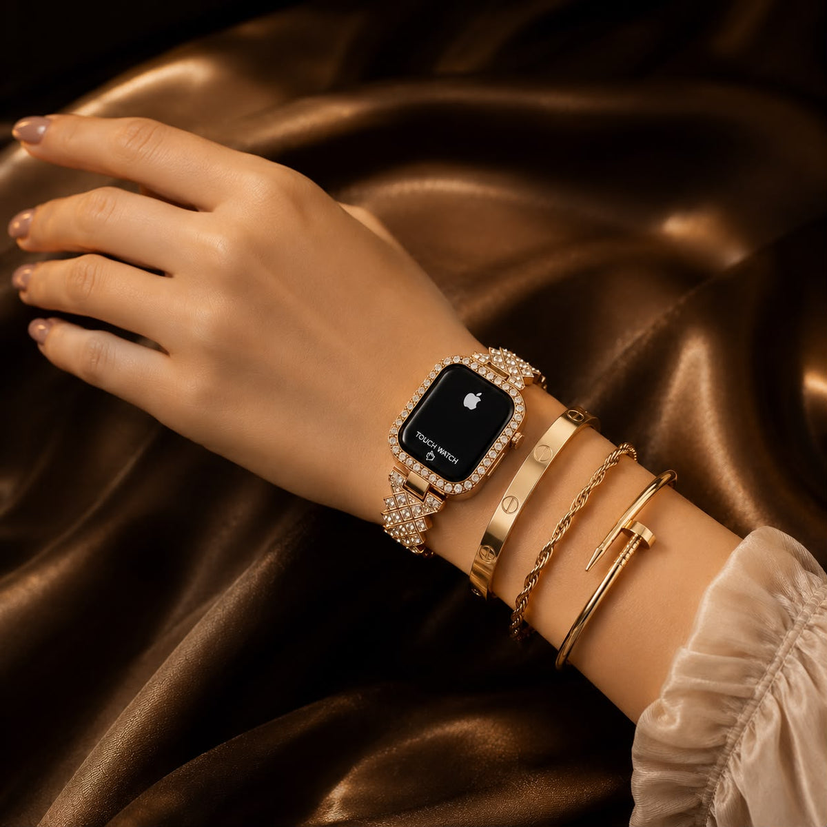 Luxury Diamond Touch Smart Watch & Bracelet Set