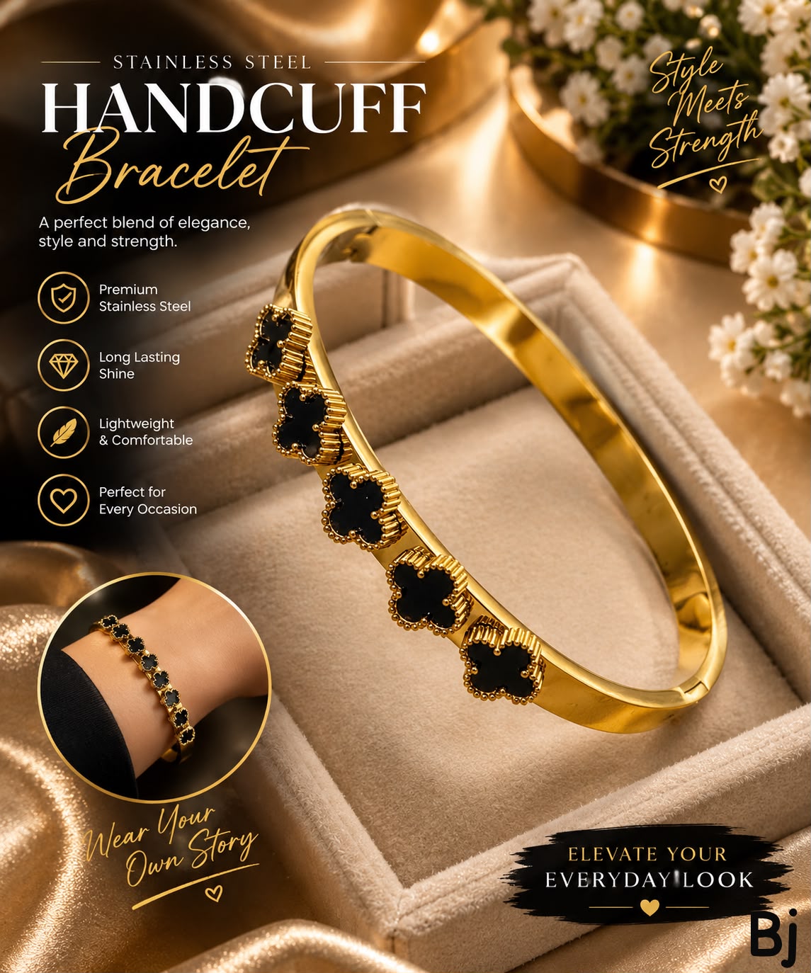 Luxury Stainless Steel Handcuff Bracelets for Women – Elegant Adjustable Cuff Designs
