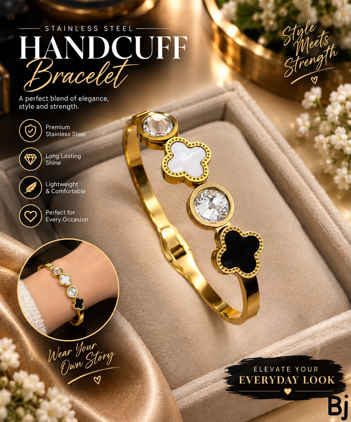 Luxury Stainless Steel Handcuff Bracelets for Women – Elegant Adjustable Cuff Designs