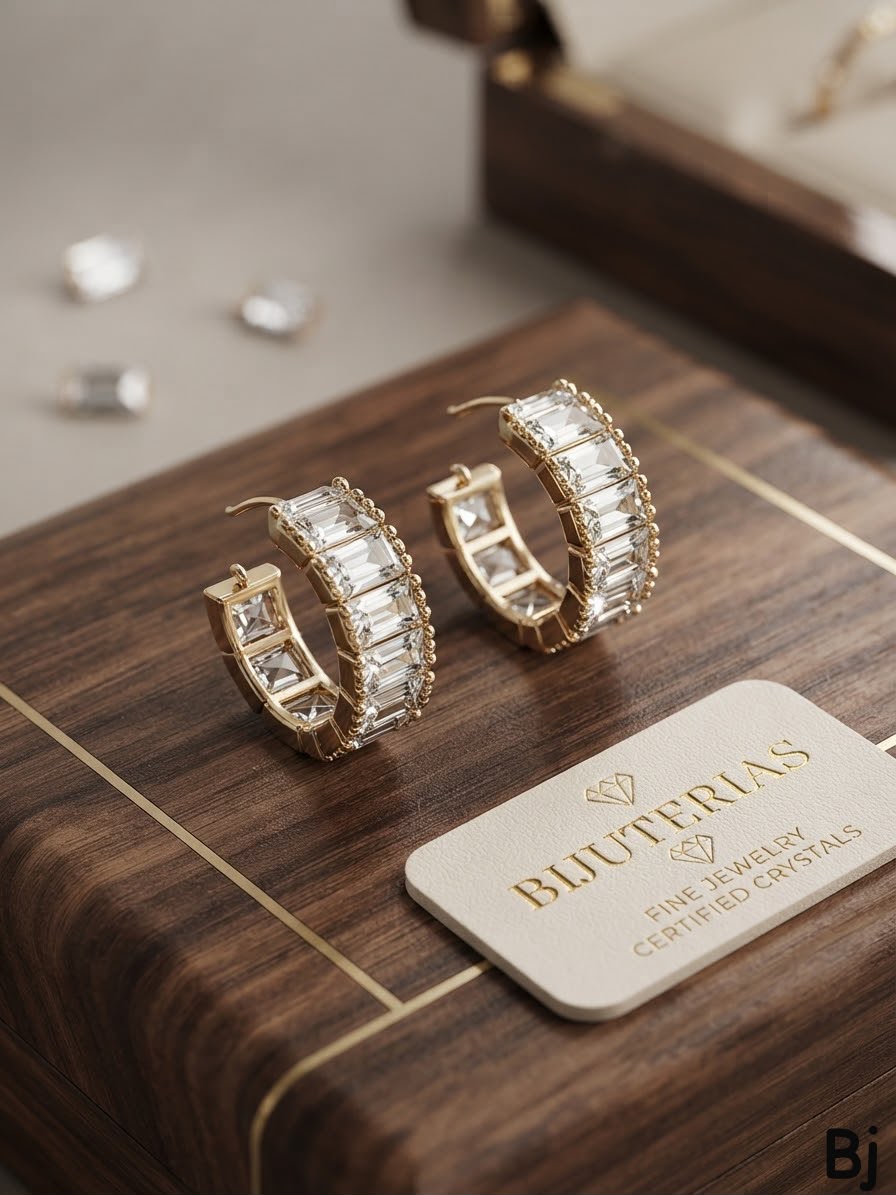 Fancy 18K Gold-Plated Zircon Hoop Earrings – Elegant Balli for Her