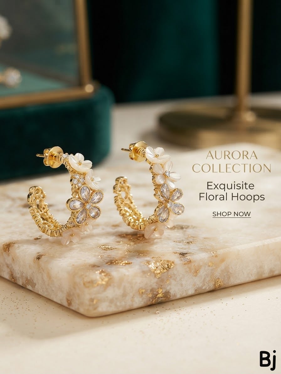 Fancy Beautiful China Flower Design Zircon Stones Balli For Her