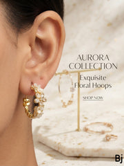 Fancy Beautiful China Flower Design Zircon Stones Balli For Her