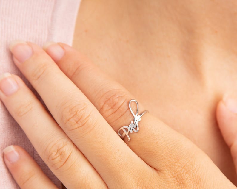Personalized Customized Name Rings for Her – Adjustable & Premium Quality