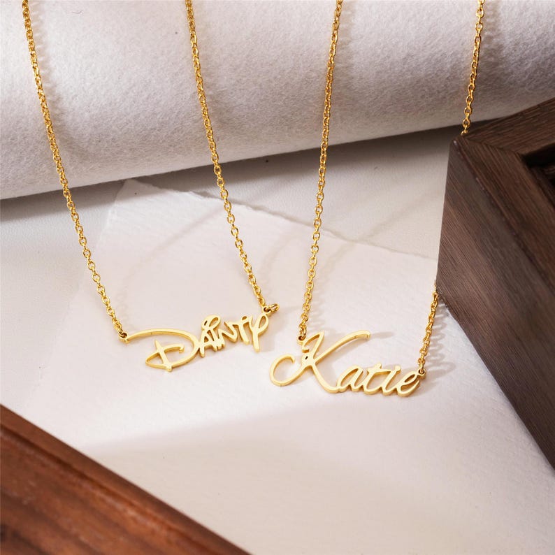 Customized Elegant Name Necklace – Personalized High-Polish Chain for Her   [Whatsapp to customize] = 03022328604