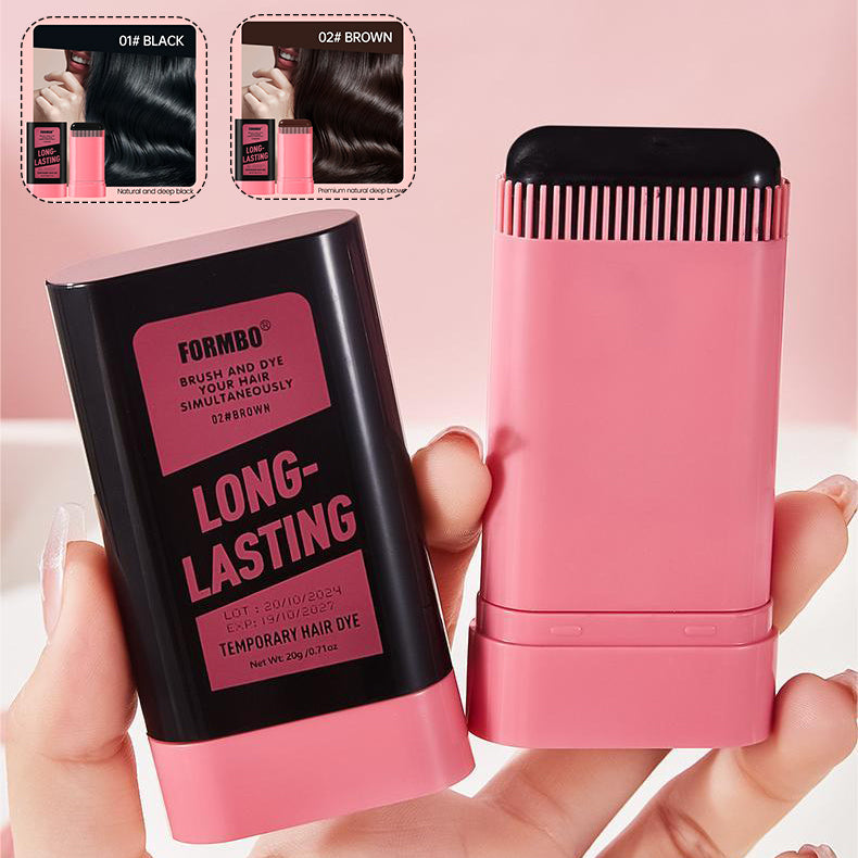 Hair Dye Stick – Quick Black & White Hair Touch-Up with Comb